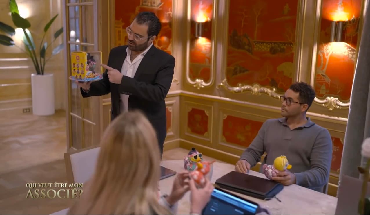 Marlon Maternati on the set of Qui veut être mon associé ?